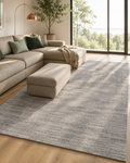 Nordic Soft Grey Rug — Washable & Non-Slip Living Room Rug