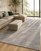 Nordic Soft Grey Rug — Washable & Non-Slip Living Room Rug