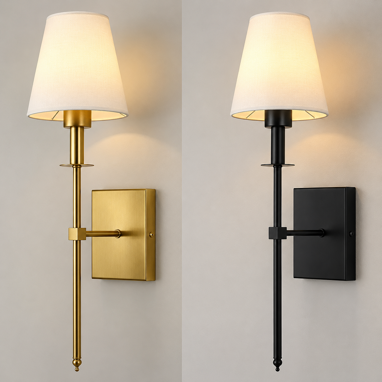Fabric Shade Mirror & Wall Light