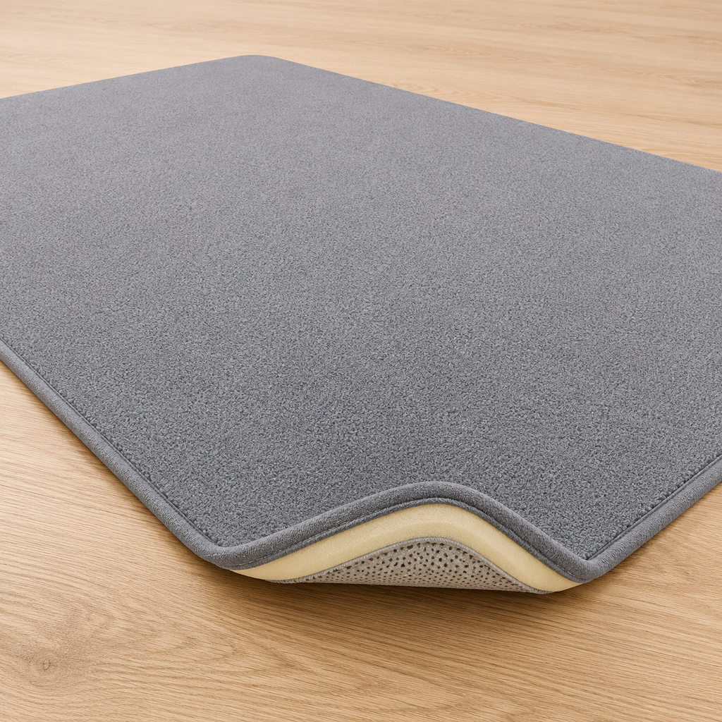 Soft Grey Coral Velvet Rug