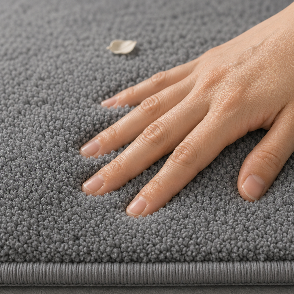 Soft Grey Coral Velvet Rug