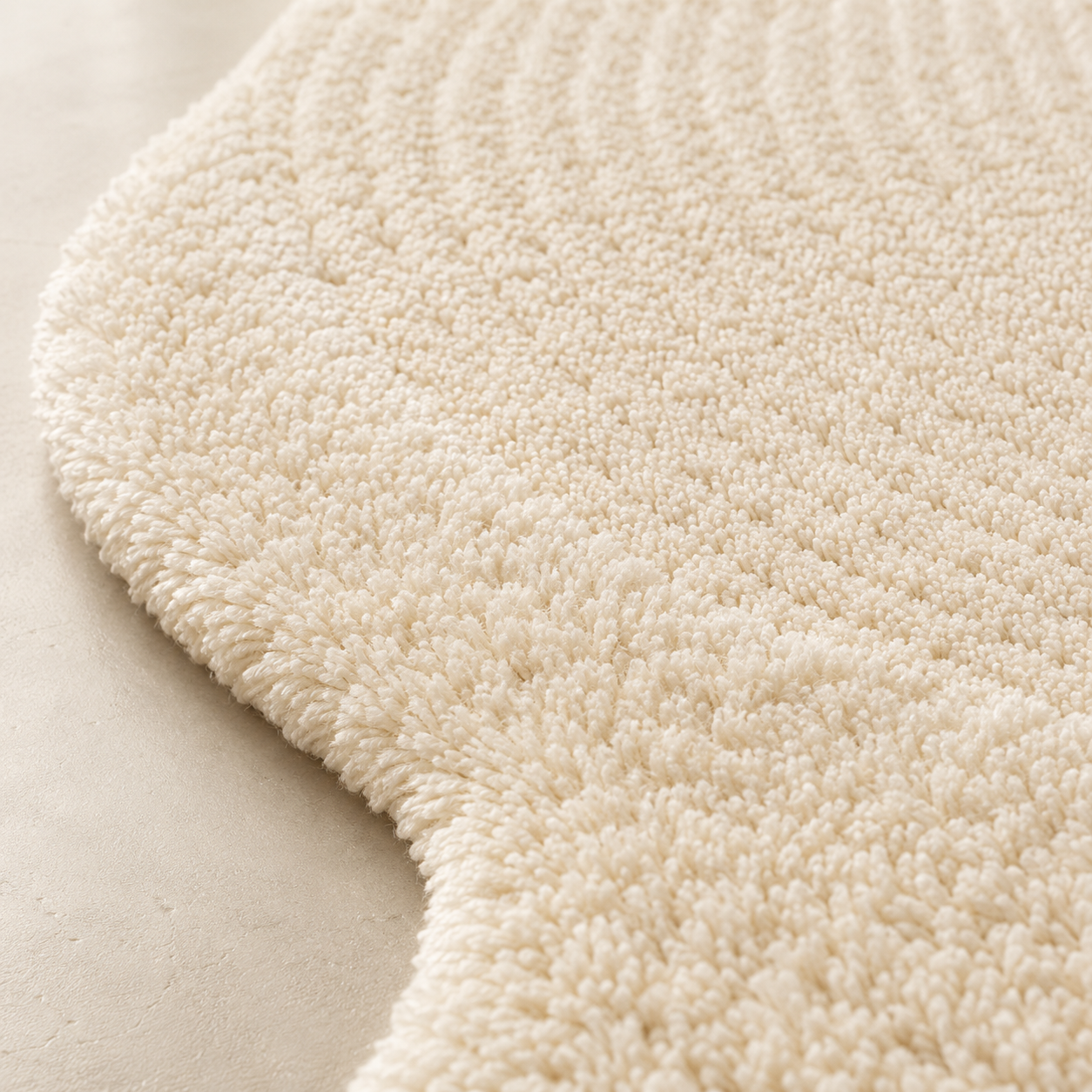 Cream Fluffy Rug