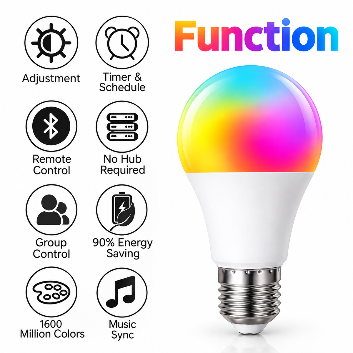 Smart RGB LED Bulb with App Control