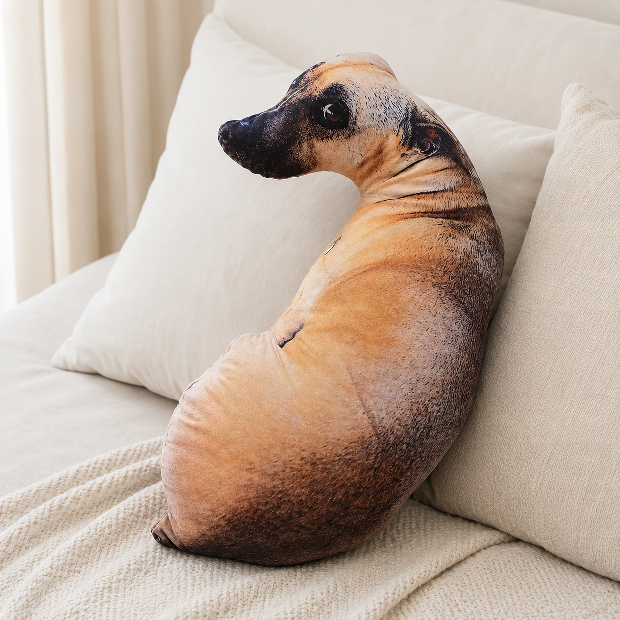 Lifelike Plush Dog Pillow