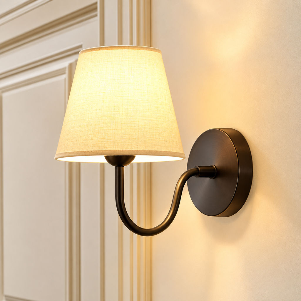 Fabric Shade Wall Light