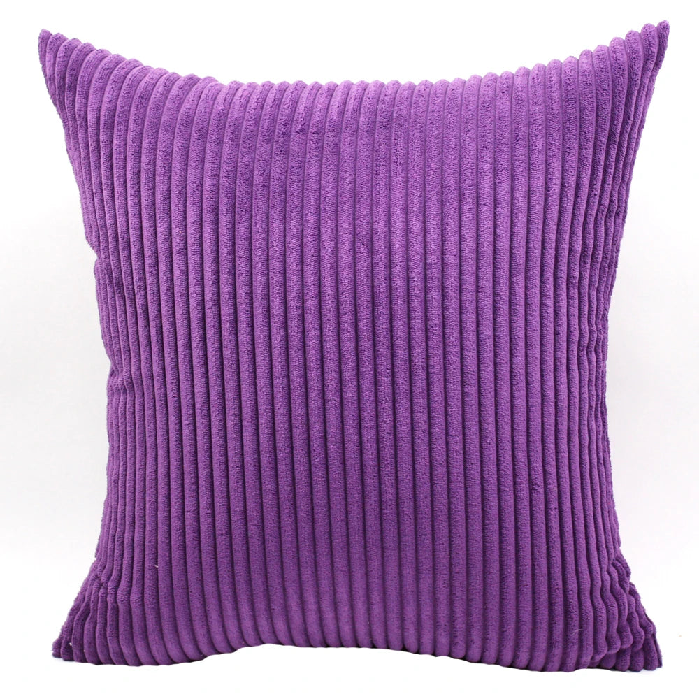 Striped Corduroy Cushion Cover