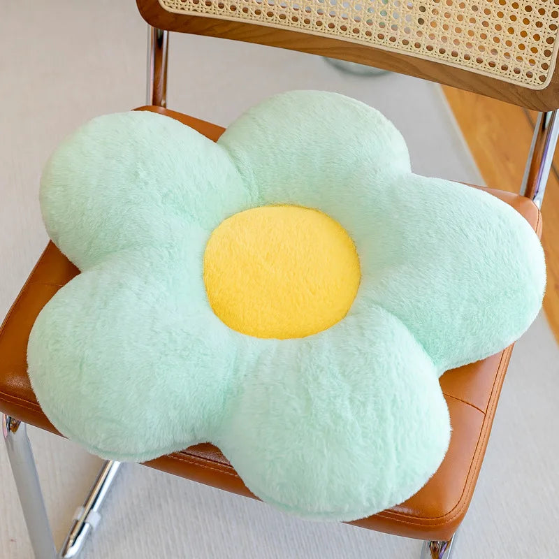 Round Flower Chair Cushion