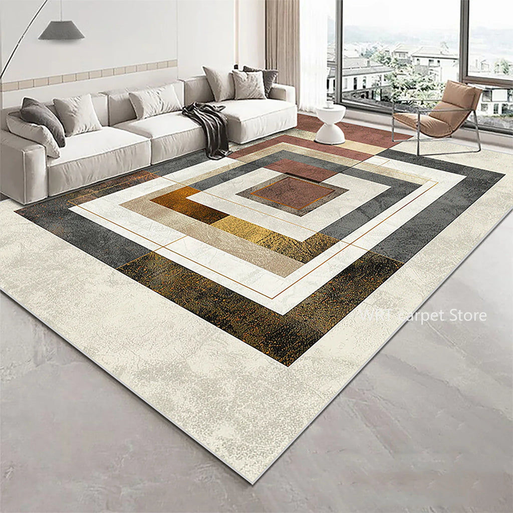 Grey & Gold Living Room Rug Modern Luxury Rug