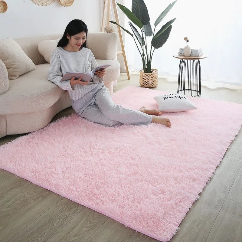 Rainbow Fluffy Kids Rug