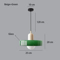 Bauhaus Coloured Glass Pendant Light