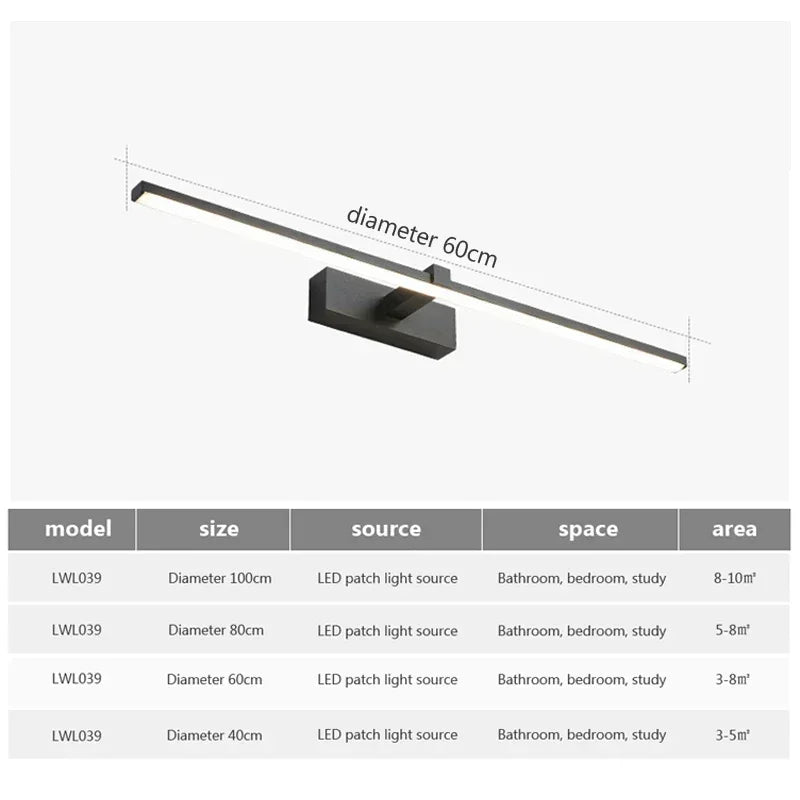 LED Bathroom Mirror Wall Light
