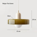 Bauhaus Coloured Glass Pendant Light