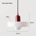Bauhaus Coloured Glass Pendant Light