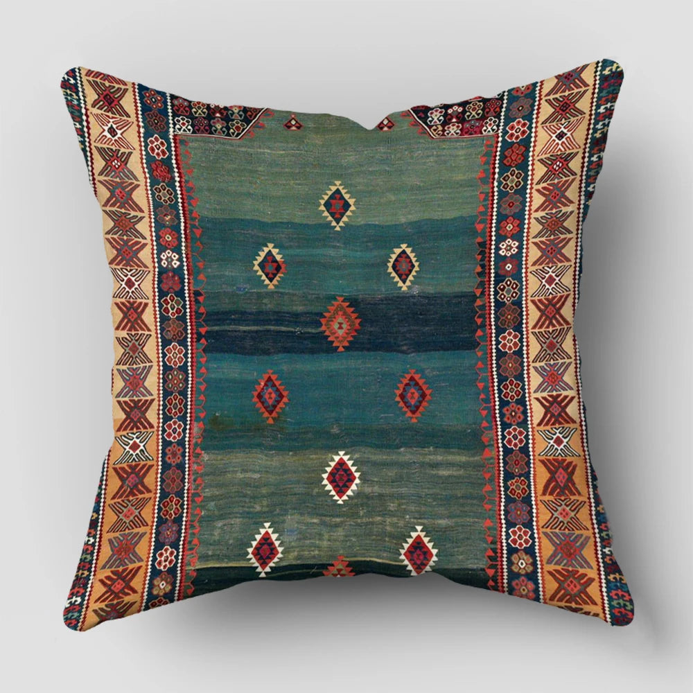 Persian-Style Plush Cushion Cover