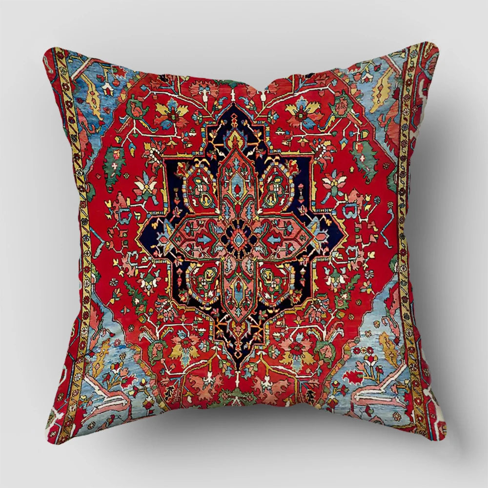 Persian-Style Plush Cushion Cover