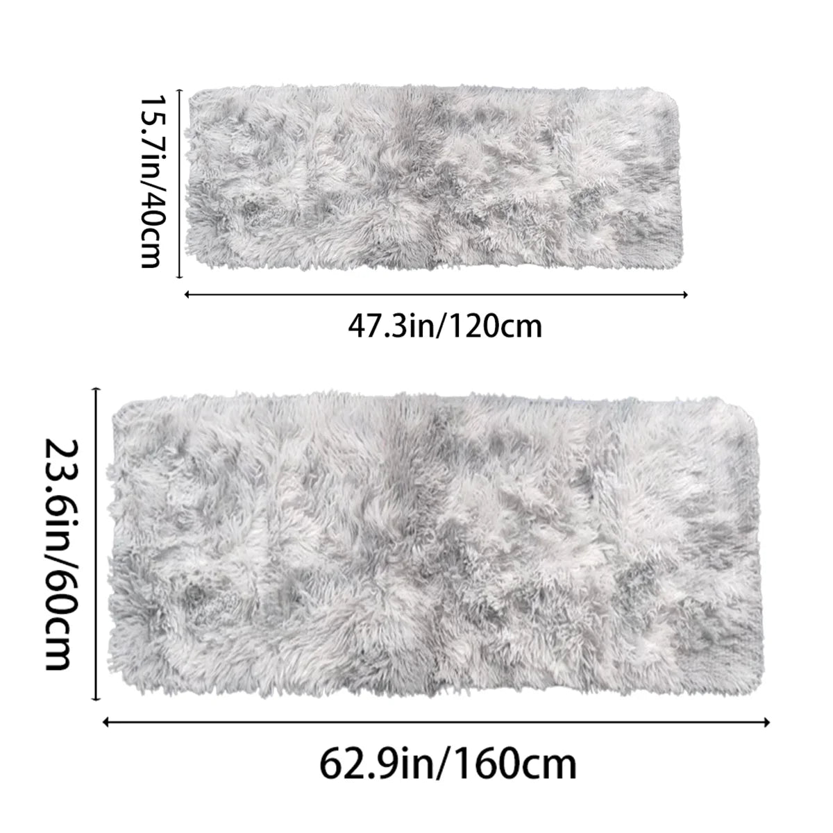 Tie-Dye Shaggy Rug Beige