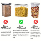 Kitchen 7pcs Food Containers Set BPA Free Plastic Airtight Storage Box With 10stickers and Pen