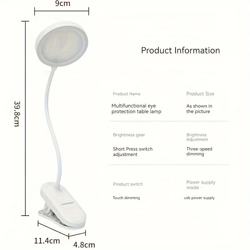 Clip-On Rechargeable Desk Lamp