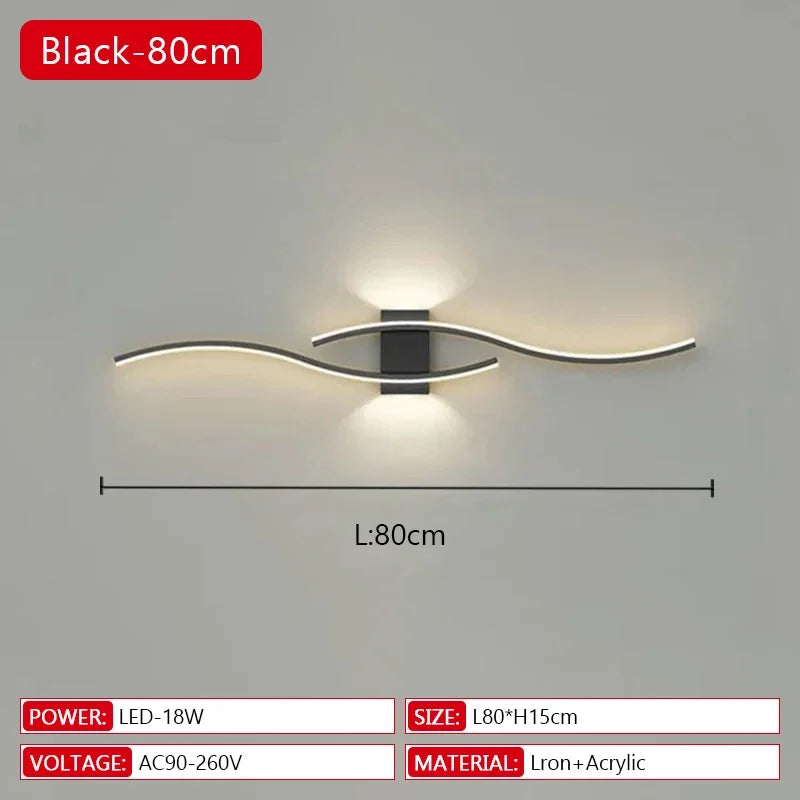 Long Strip LED Wall Light with Remote