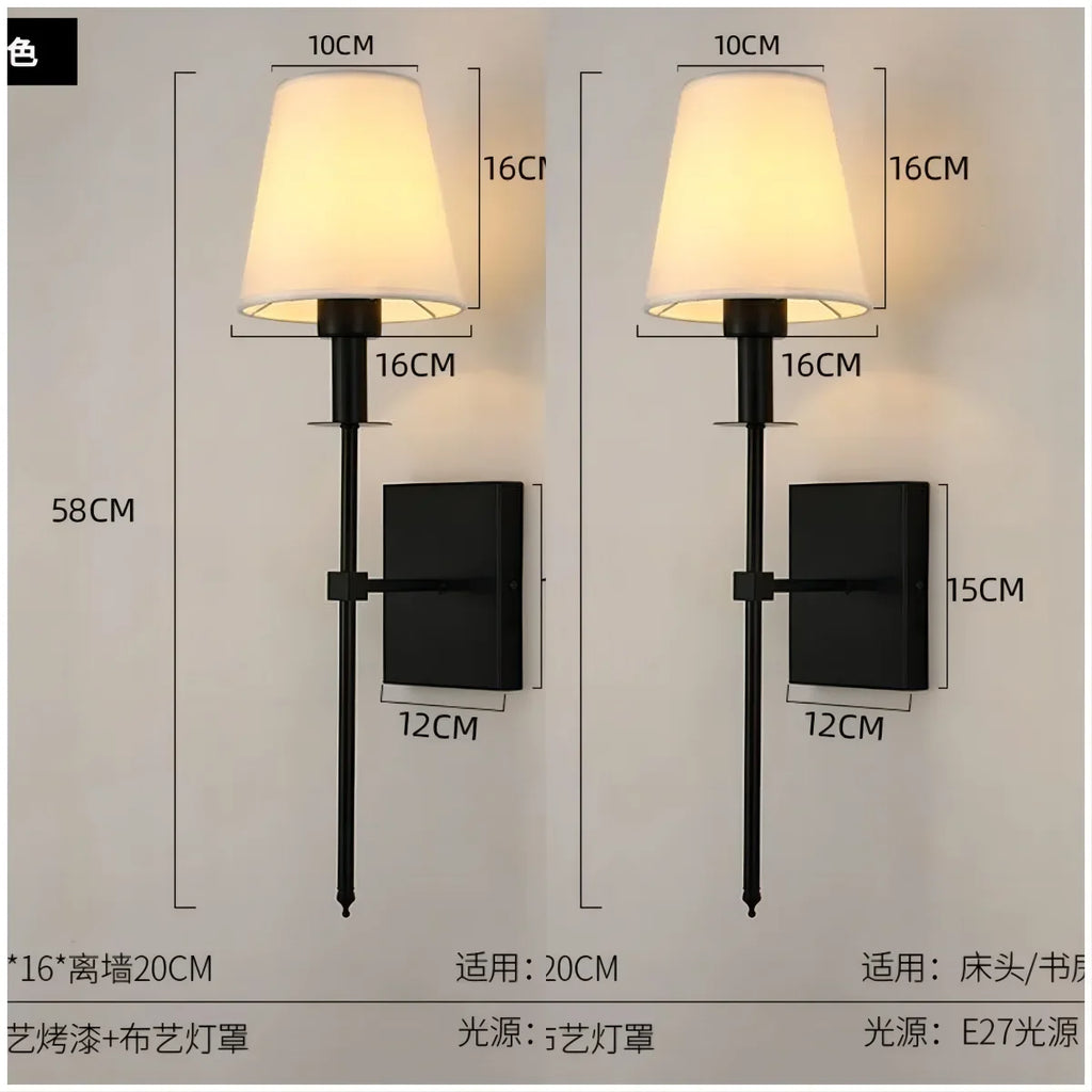 Fabric Shade Mirror & Wall Light
