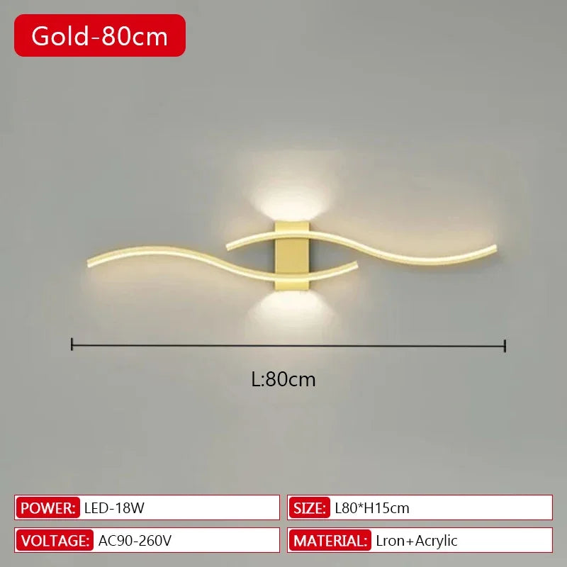 Long Strip LED Wall Light with Remote