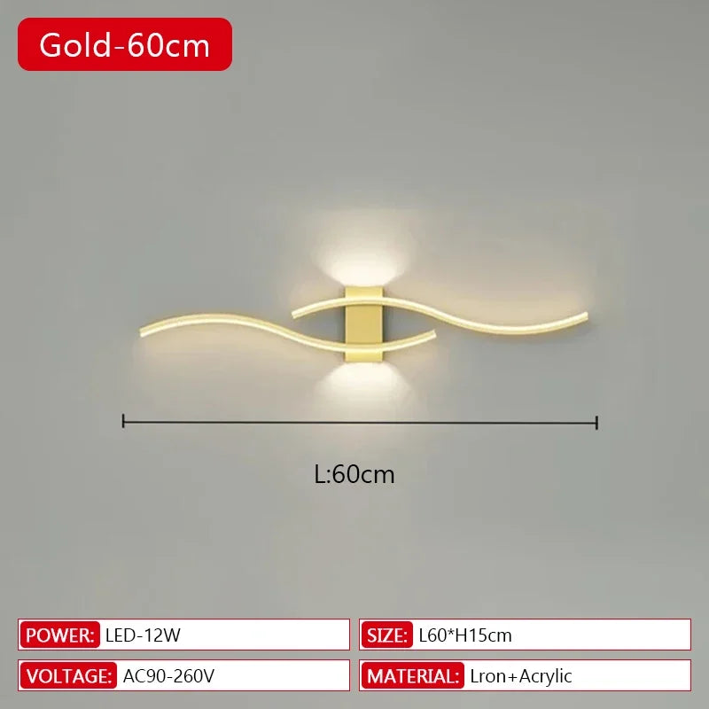 Long Strip LED Wall Light with Remote