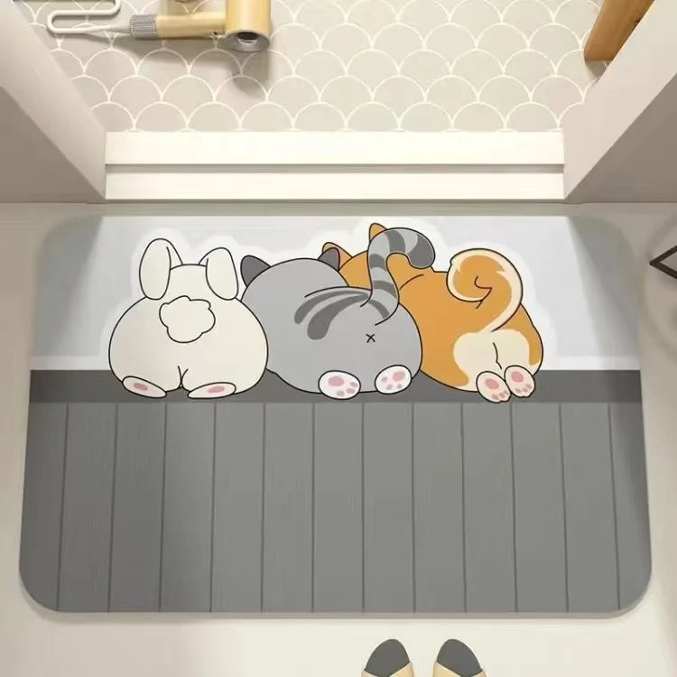 Cartoon Pet Bath Mat
