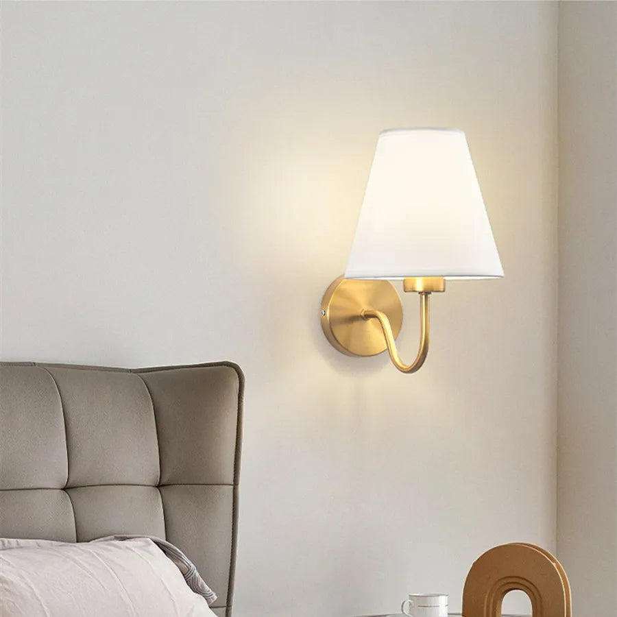Fabric Shade Wall Light