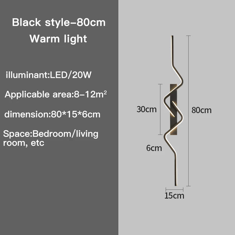 Modern Linear Stairwell Wall Light