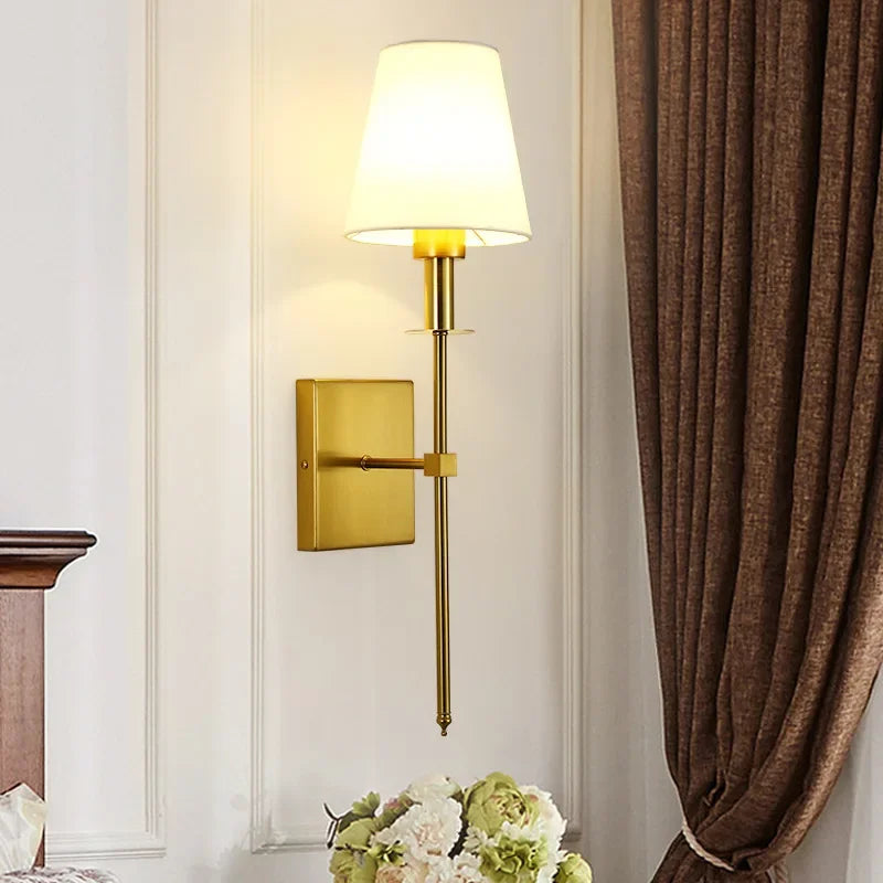 Fabric Shade Mirror & Wall Light