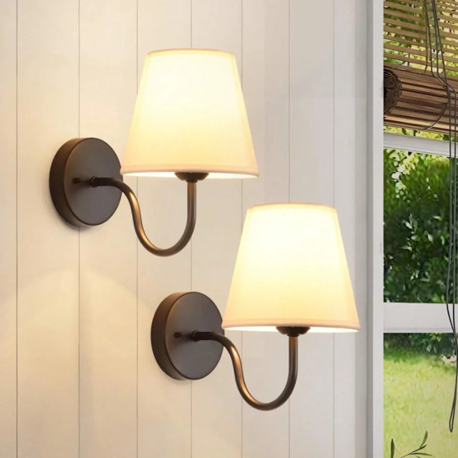 Fabric Shade Wall Light