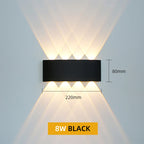 Aluminum LED Wall Lamp Waterproof IP65 Outdoor Garden Lights 8W 12W Interior Wall Light for Bedroom Living Room Stairs Lighting