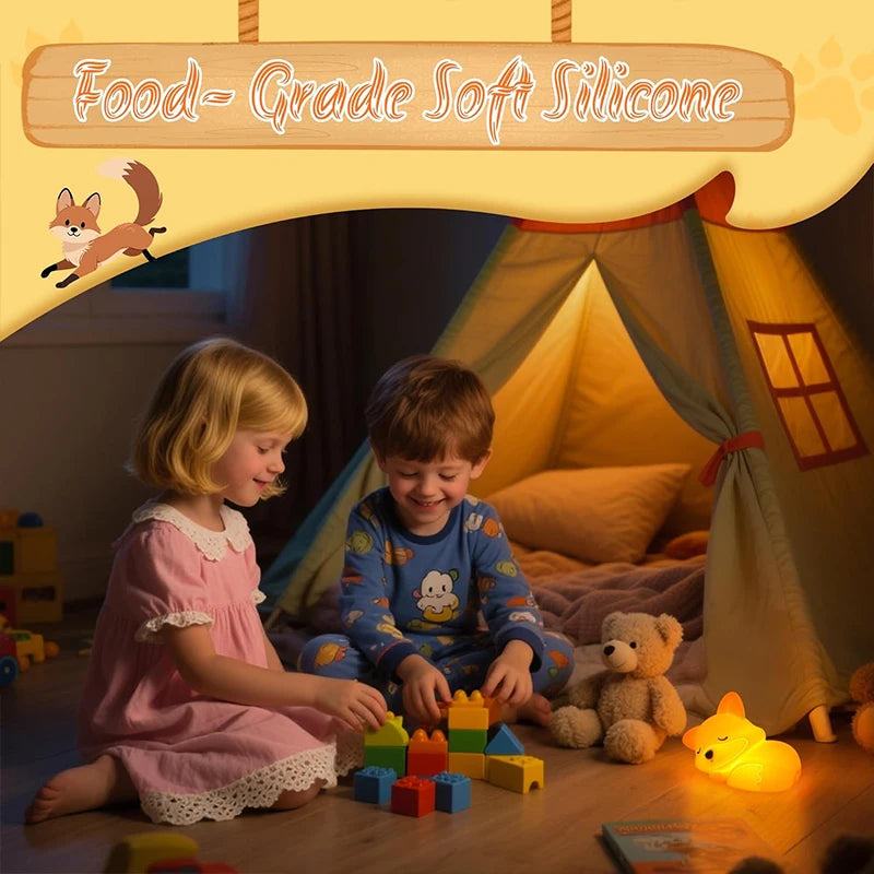 Squishy Silicone Fox Night Light