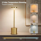 LED Table Lamp Touch Sensor Night Light USB Rechargeable Portable Bedroom Night Light Wireless Reading Lamp Restaurant Hotel Bar