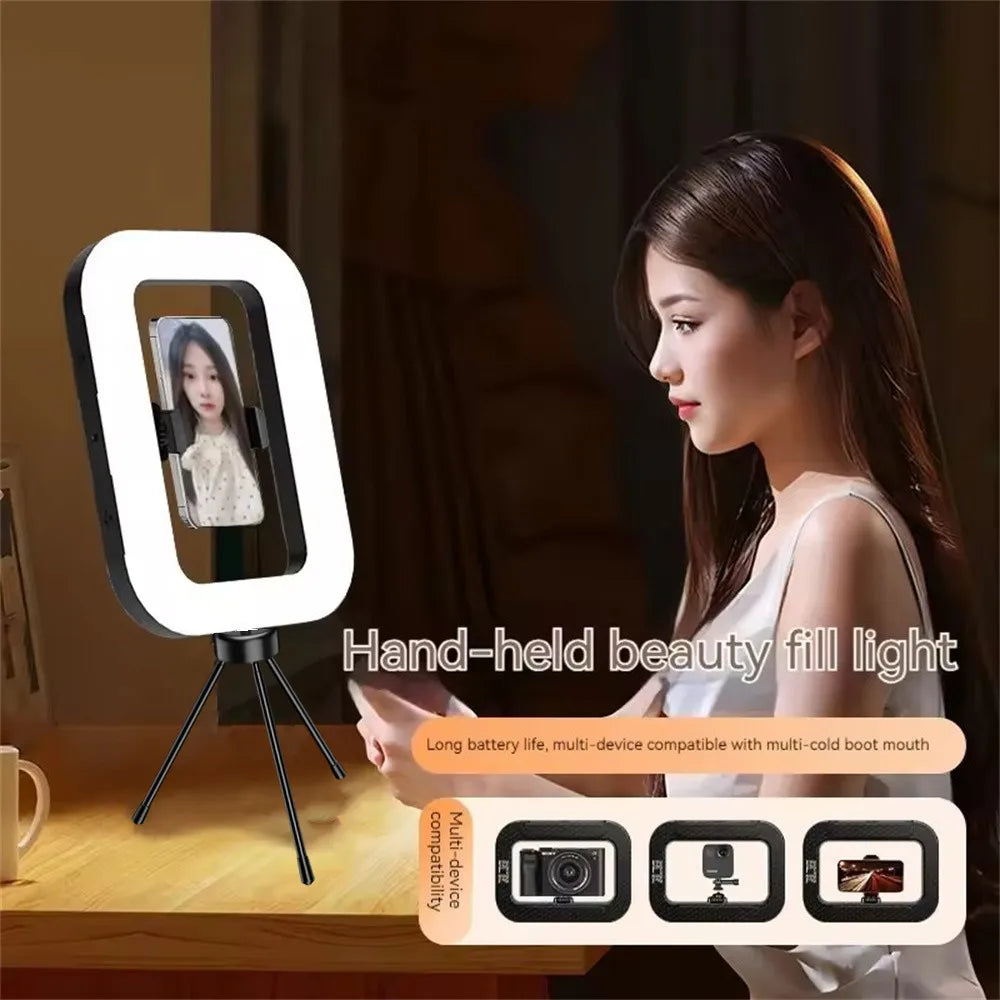 Handheld LED Ring Light with Phone Holder