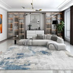 Nordic Soft Grey Rug — Washable & Non-Slip Living Room Rug