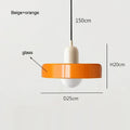 Bauhaus Coloured Glass Pendant Light