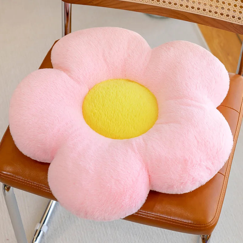 Round Flower Chair Cushion