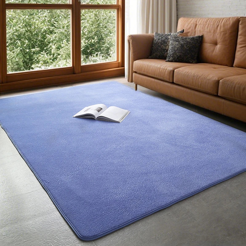 Soft Grey Coral Velvet Rug