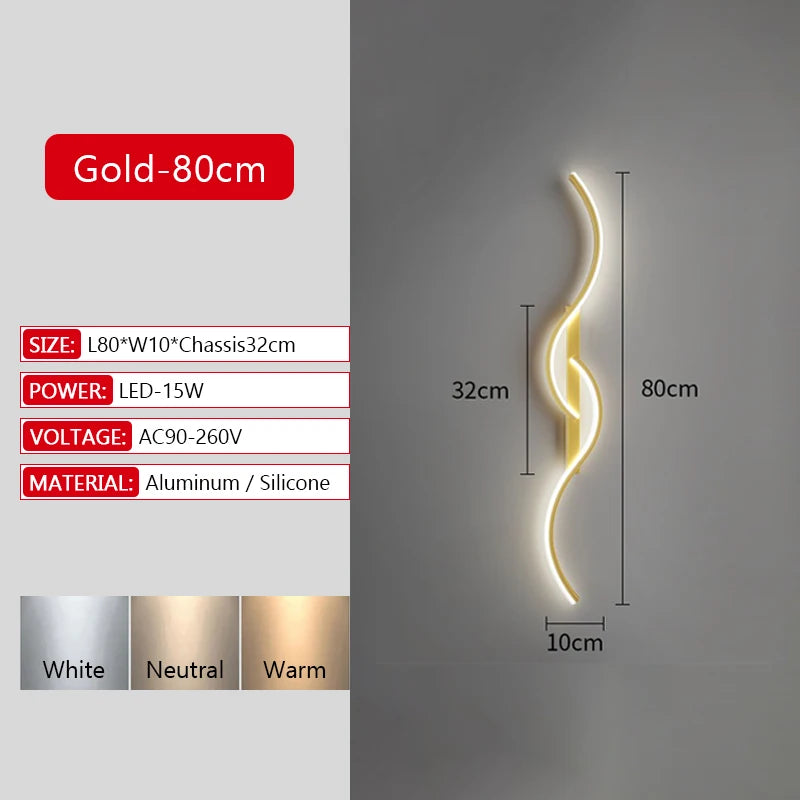 Long Strip LED Wall Light with Remote