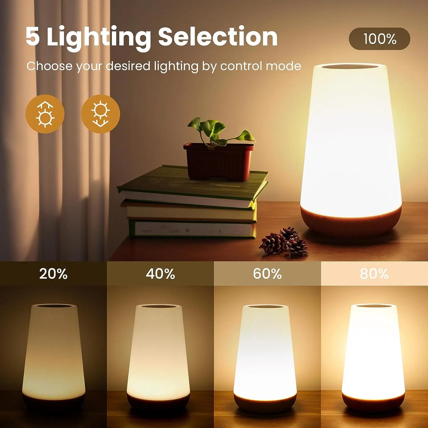 13-Colour Rechargeable Bedside Lamp
