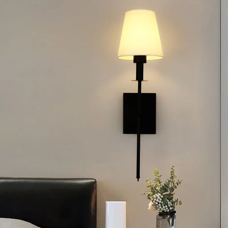 Fabric Shade Mirror & Wall Light