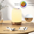 Wood Grain RGB Touch Lamp