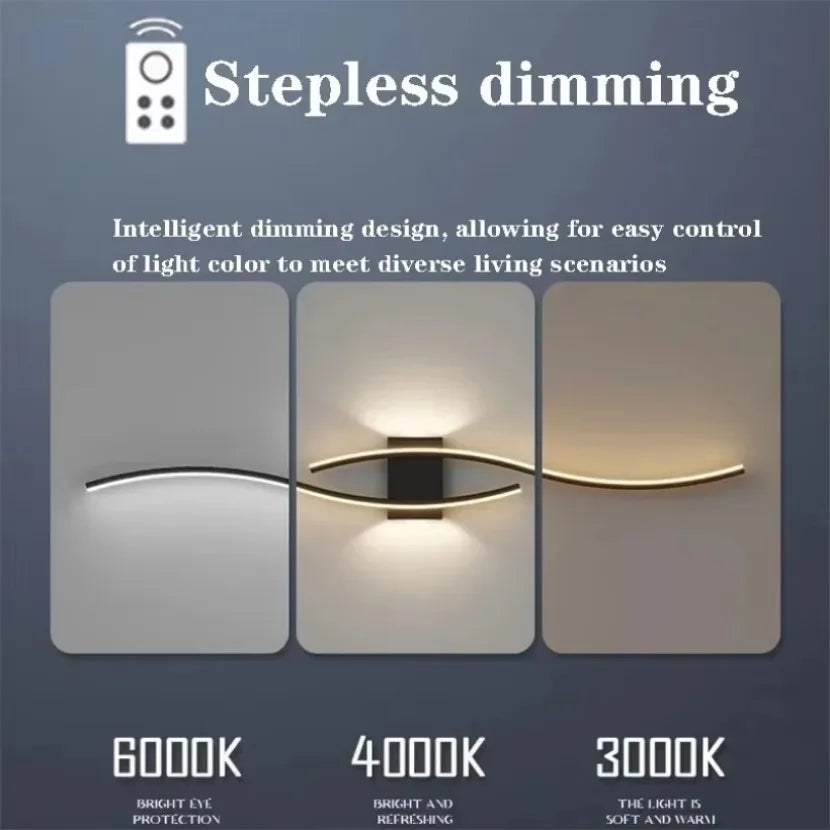 Long Strip LED Wall Light with Remote