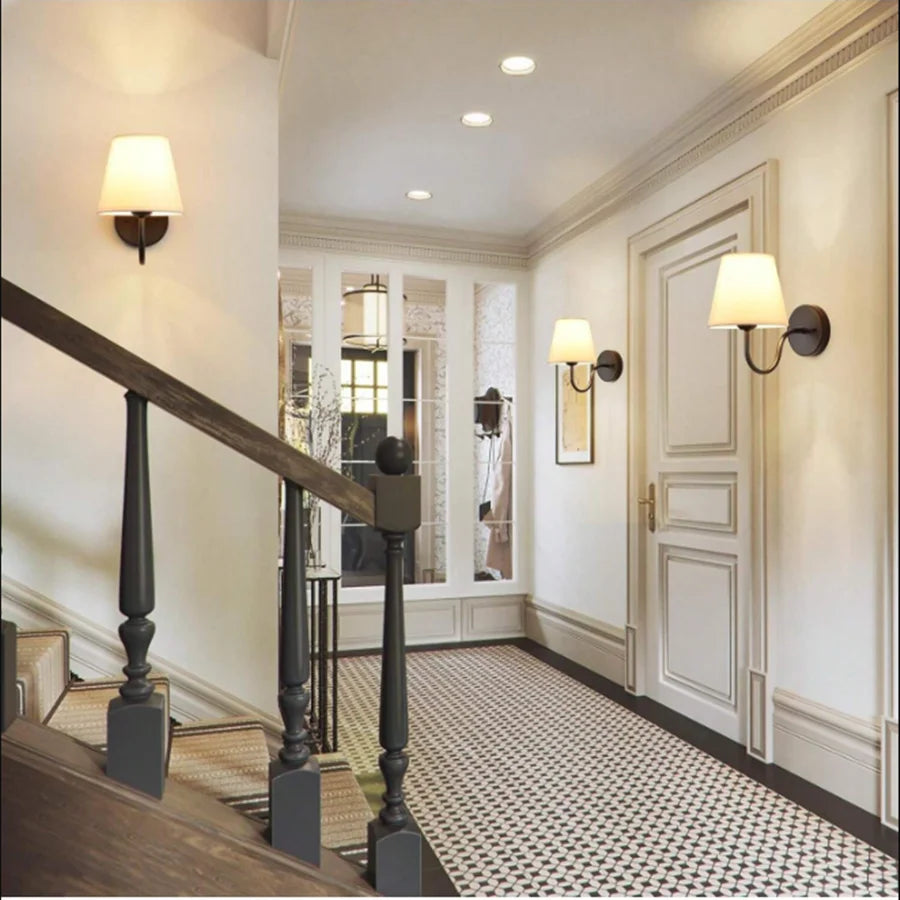 Fabric Shade Wall Light