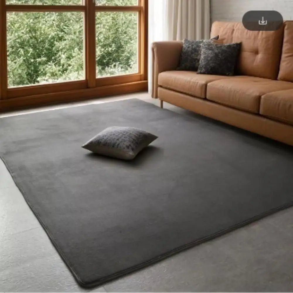 Soft Grey Coral Velvet Rug