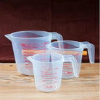 3Pcs/Set Baking Liquid Measuring Cups PVC Scale Cup Plastic Measuring Volume Beaker Kitchen Baking Tools