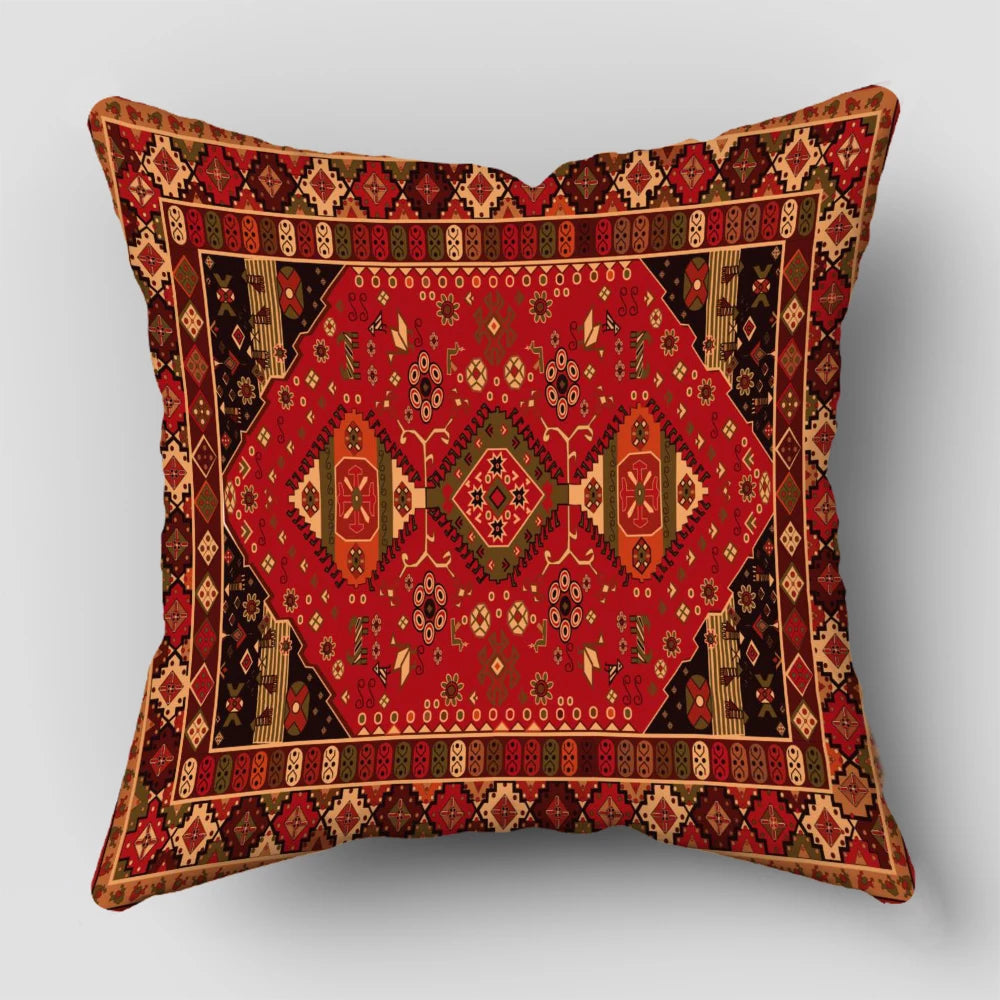 Persian-Style Plush Cushion Cover