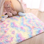 Rainbow Fluffy Kids Rug