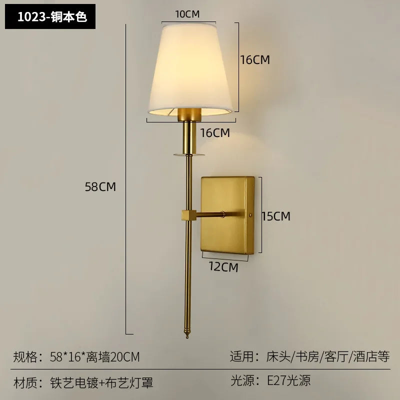 Fabric Shade Mirror & Wall Light